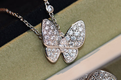 [✨ROSE💎]BUTTERFLY DIAMOND NECKLACE