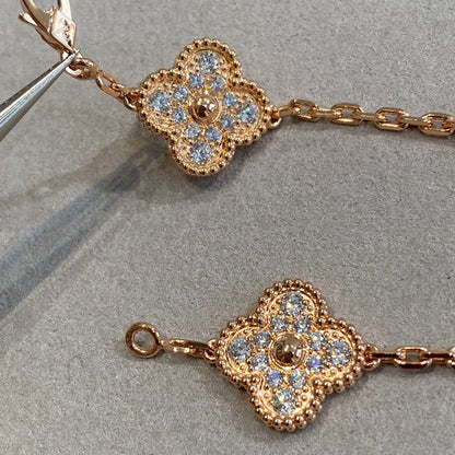 [Star  Jewelry] CLOVER 5 MOTIF FULL DIAMOND BRACELET COLLECTION