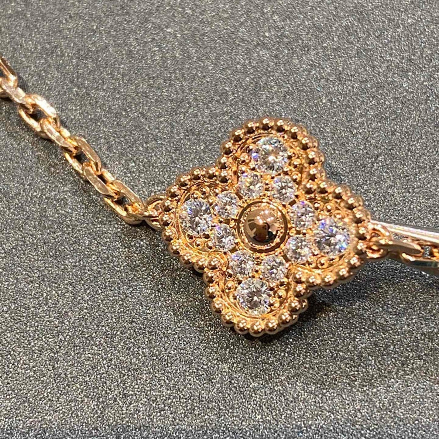 [Star  Jewelry] CLOVER 5 MOTIF FULL DIAMOND BRACELET COLLECTION