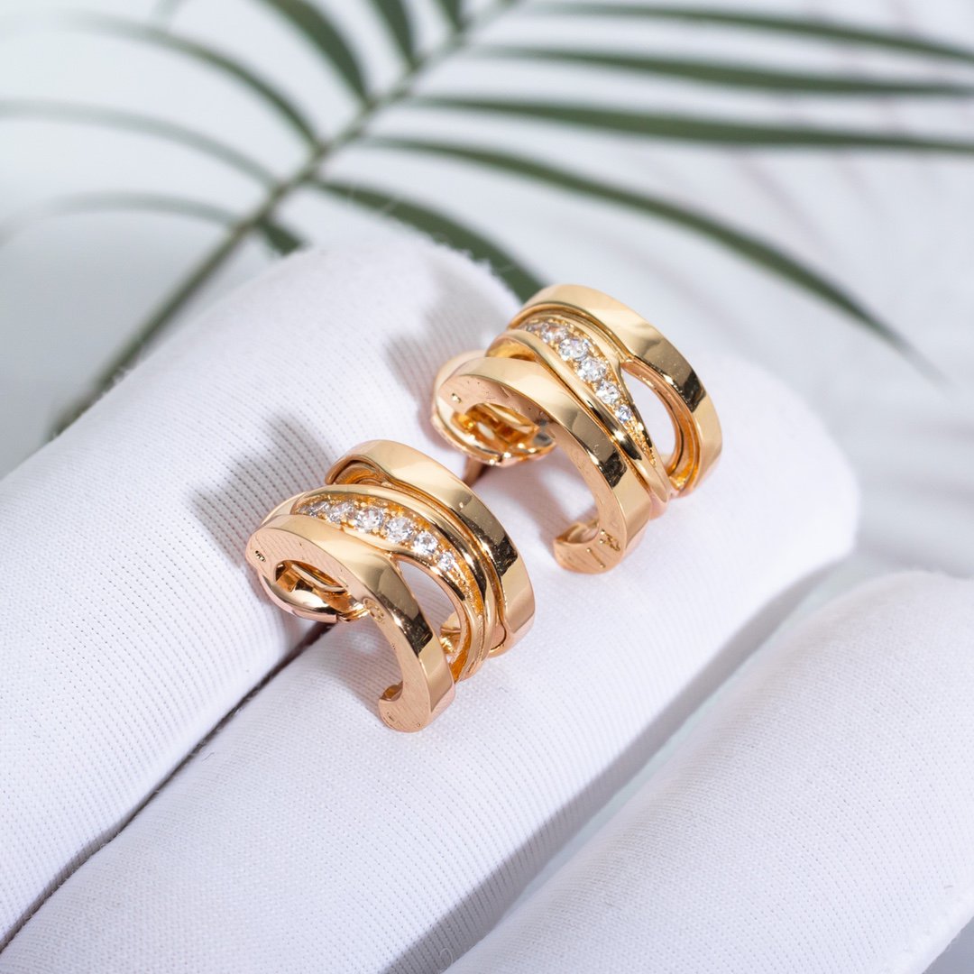 [✨ROSE💎]ZERO 1 PINK GOLD DIAMONDS EARRINGS