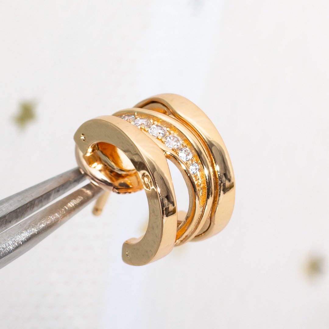 [✨ROSE💎]ZERO 1 PINK GOLD DIAMONDS EARRINGS