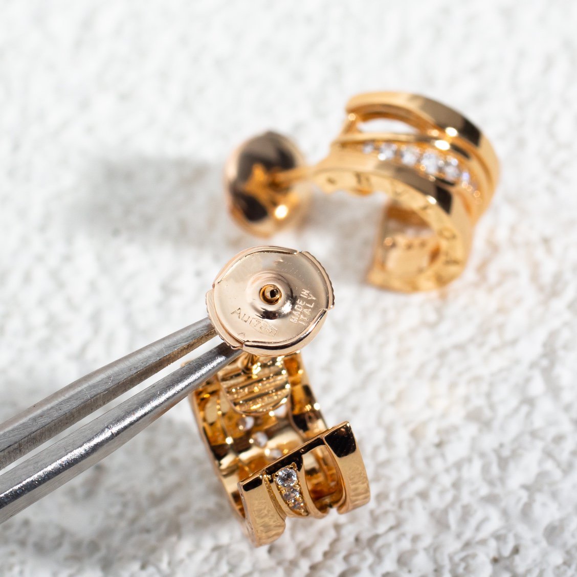 [✨ROSE💎]ZERO 1 PINK GOLD DIAMONDS EARRINGS