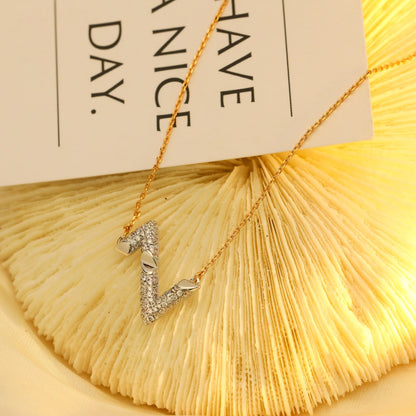 [✨ROSE💎]VOLT SILVER DIAMOND PEDANT NECKLACE