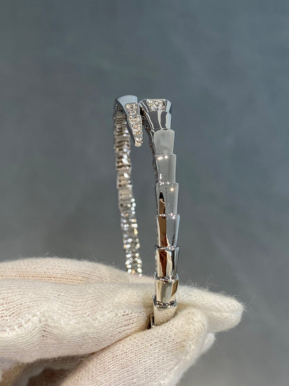[✨ROSE💎]SERPENTI BRACELET DIAMONDS SILVER