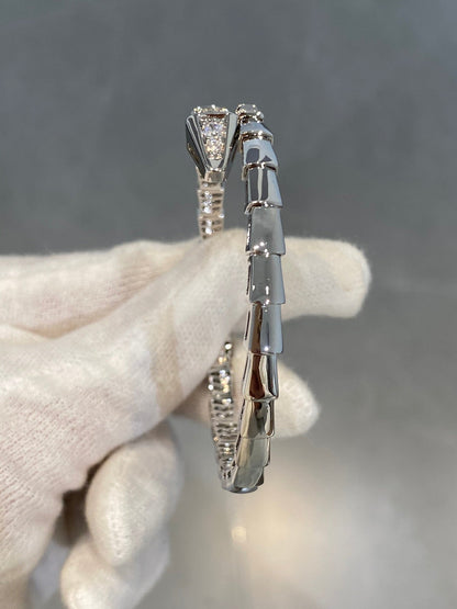 [✨ROSE💎]SERPENTI BRACELET DIAMONDS SILVER