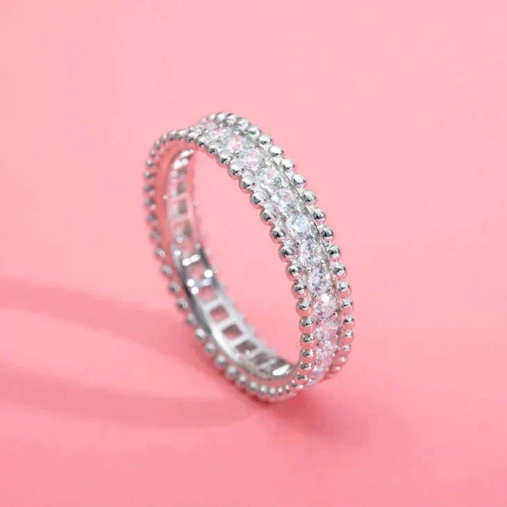 [✨ROSE💎]PERLEE DIAMOND SILVER RING