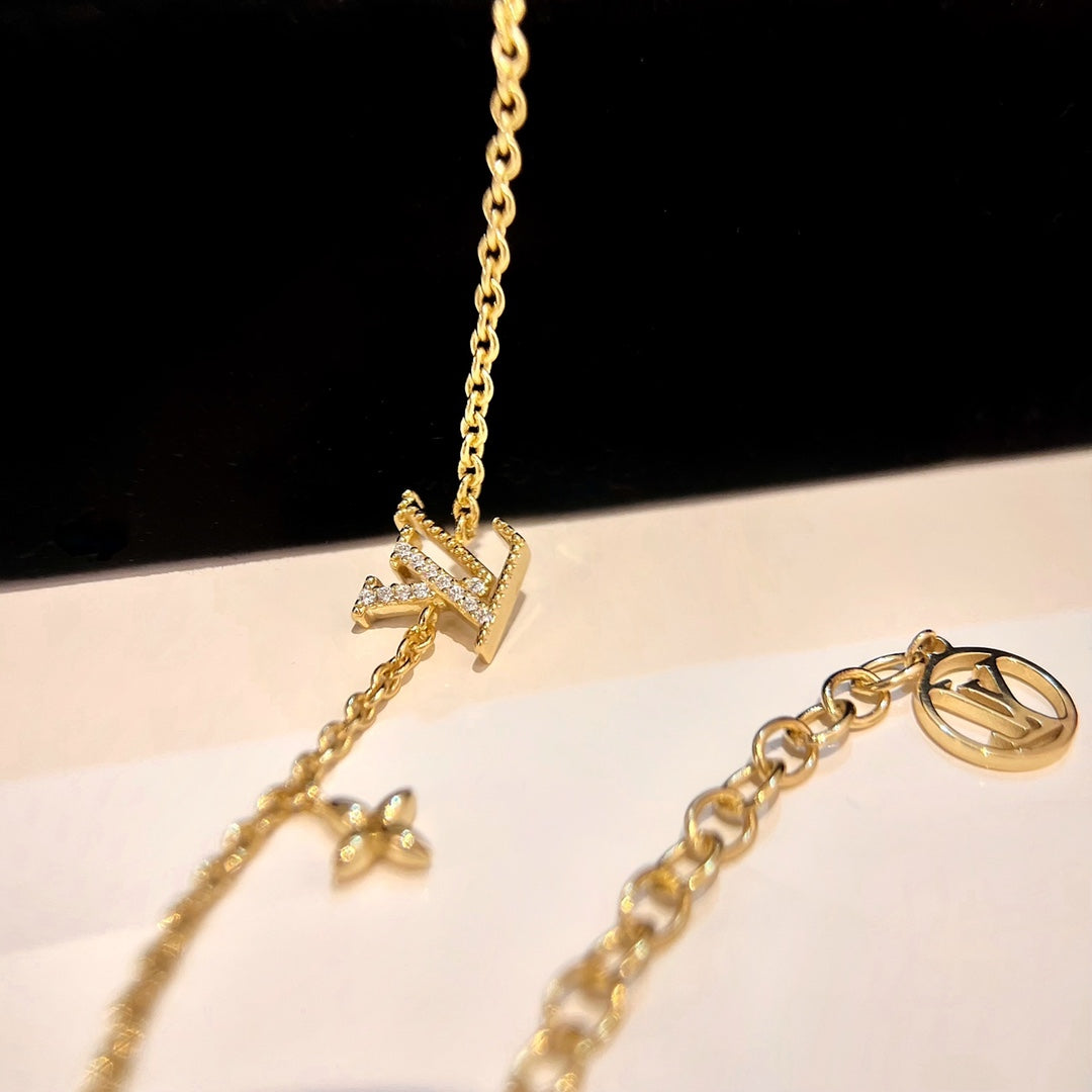 [✨ROSE💎]LOGO STAR MOTIF GOLD BRACELET