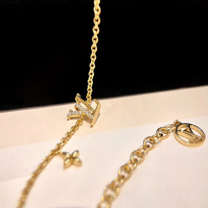 [✨ROSE💎]LOGO STAR MOTIF GOLD BRACELET