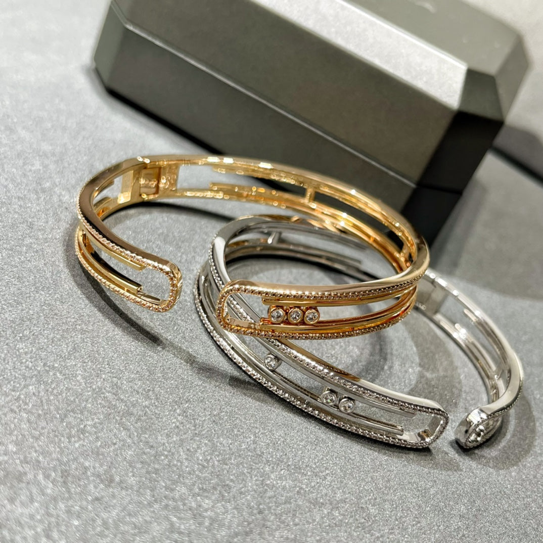 [✨ROSE💎]MOVE 10TH PAVED DIAMOND BRACELET