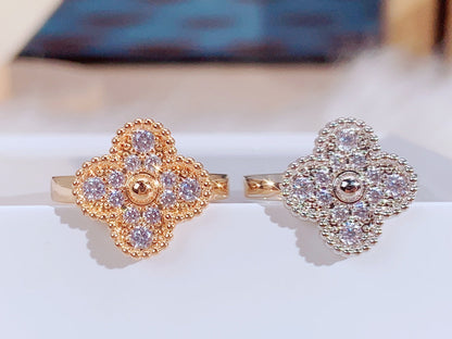 [✨ROSE💎]CLOVER DIAMOND RING