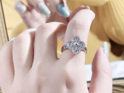 [✨ROSE💎]CLOVER DIAMOND RING