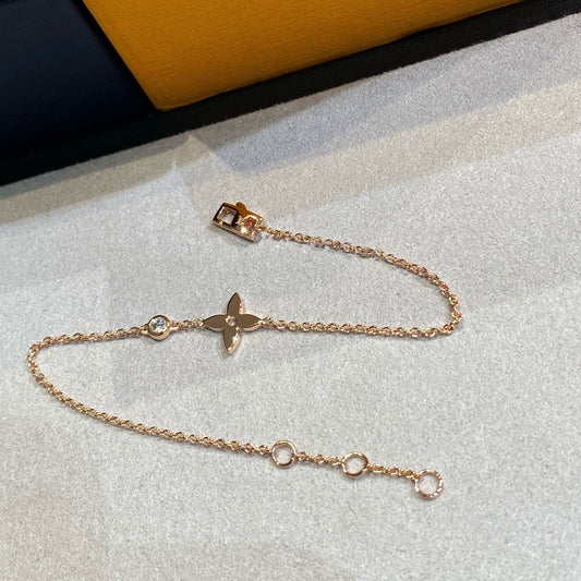 [✨ROSE💎]STAR DIAMOND PINK GOLD BRACELET