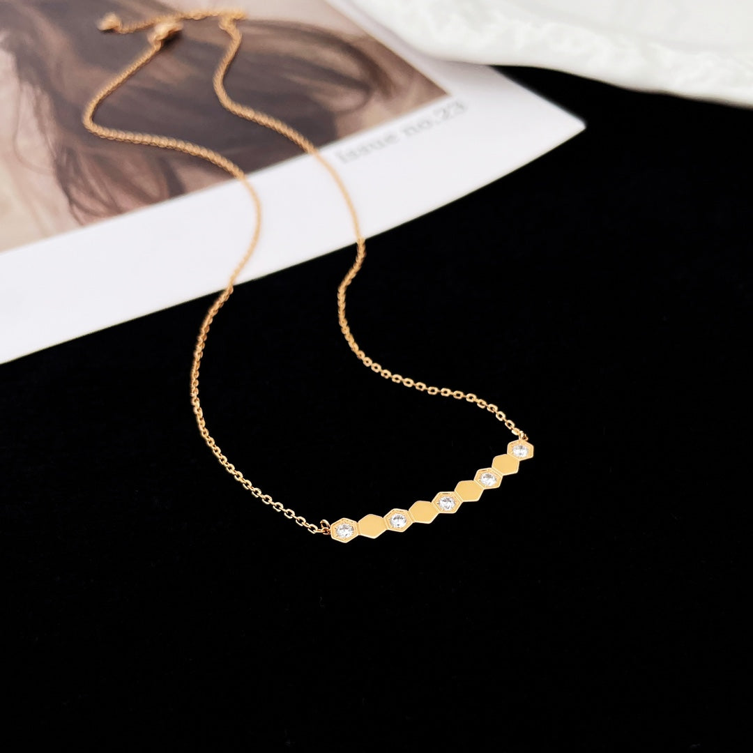 [✨ROSE💎]BEE MY LOVE DIAMOND NECKLACE