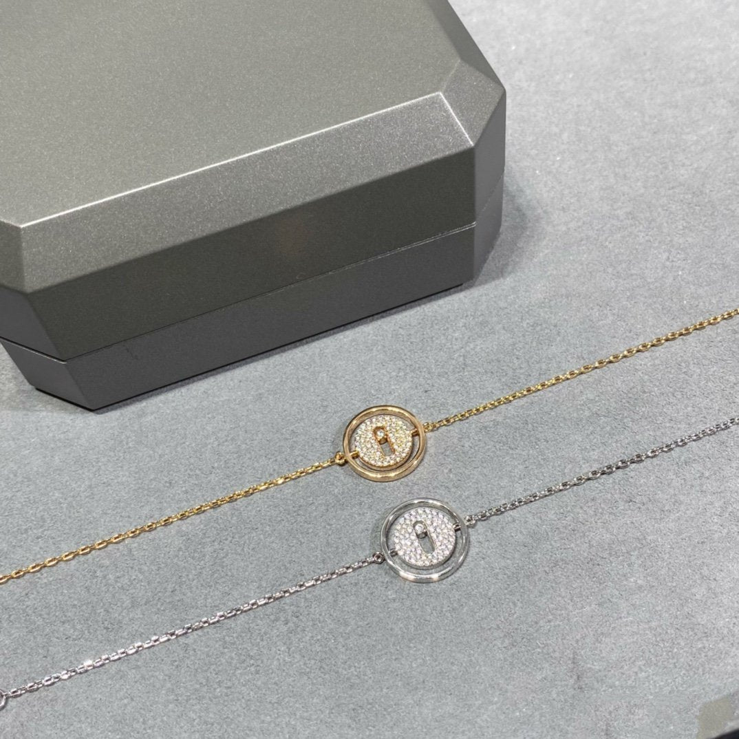 [✨ROSE💎]LUCKY MOVE DIAMOND PAVED BRACELET