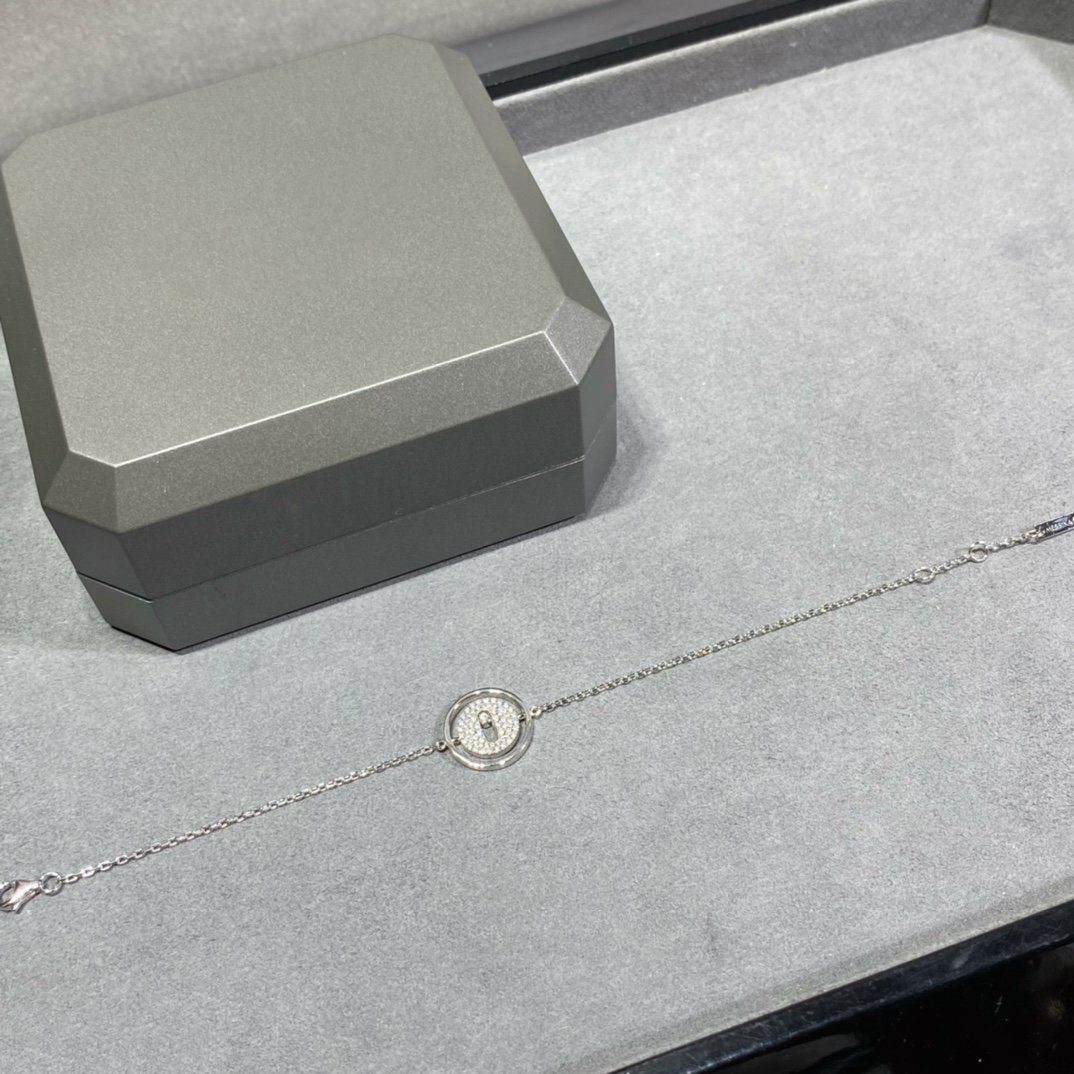 [✨ROSE💎]LUCKY MOVE DIAMOND PAVED BRACELET