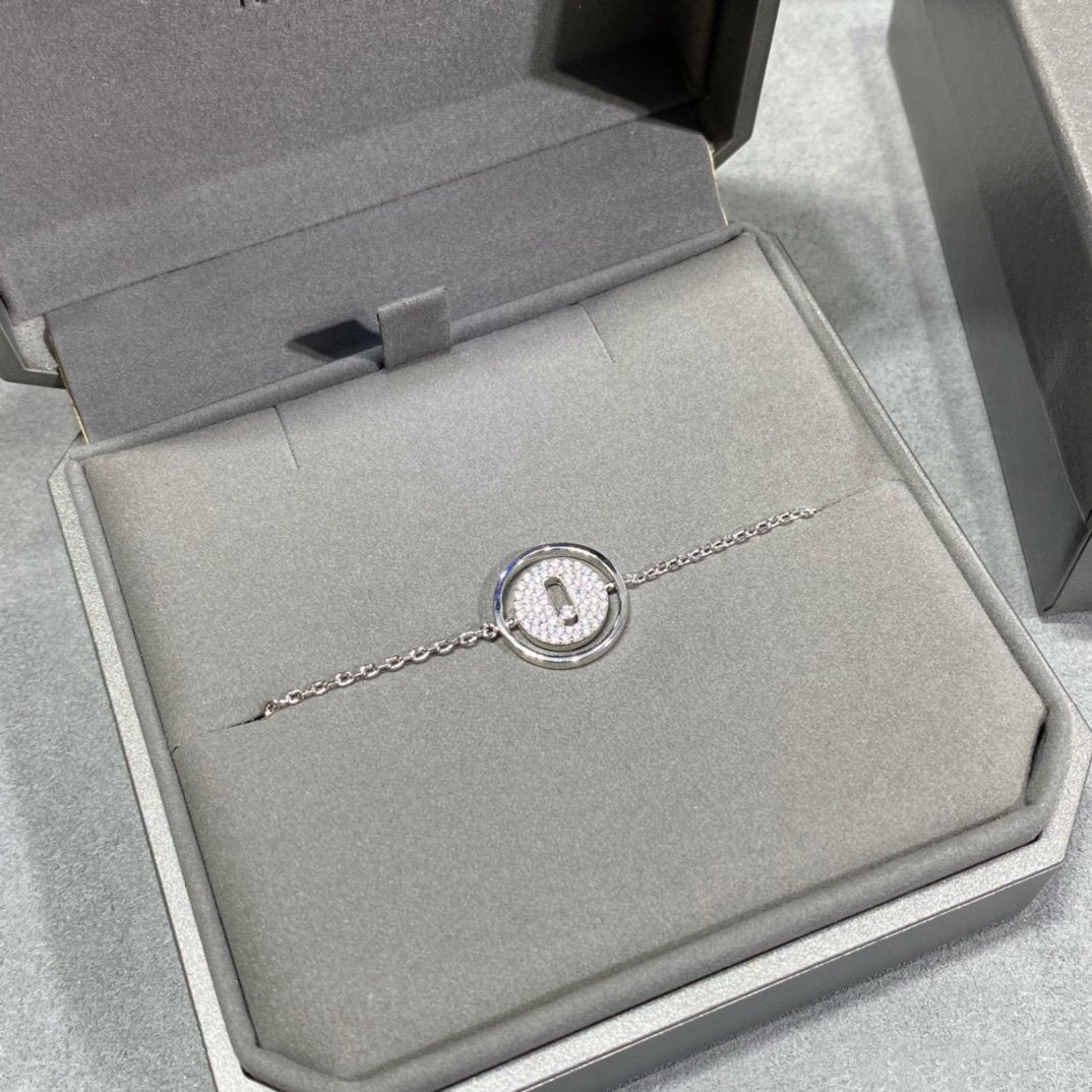 [✨ROSE💎]LUCKY MOVE DIAMOND PAVED BRACELET