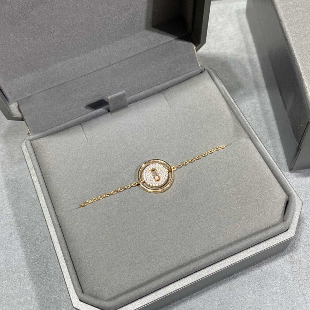 [✨ROSE💎]LUCKY MOVE DIAMOND PAVED BRACELET