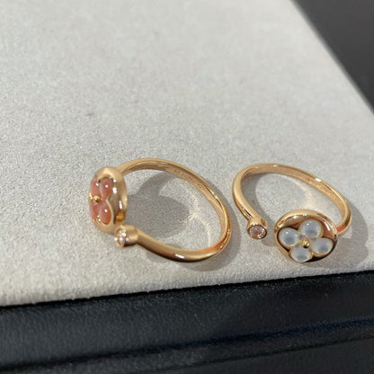 [✨ROSE💎]SUN 1 DIAMOND PINK MOP RING