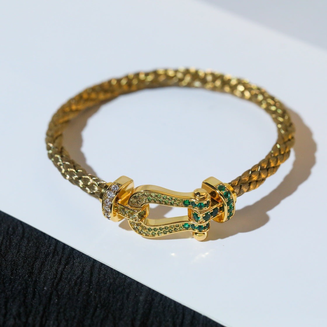 [✨ROSE💎]FORCE 10 GOLD GREEN DIAMOND PAVED