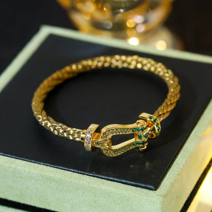 [✨ROSE💎]FORCE 10 GOLD GREEN DIAMOND PAVED