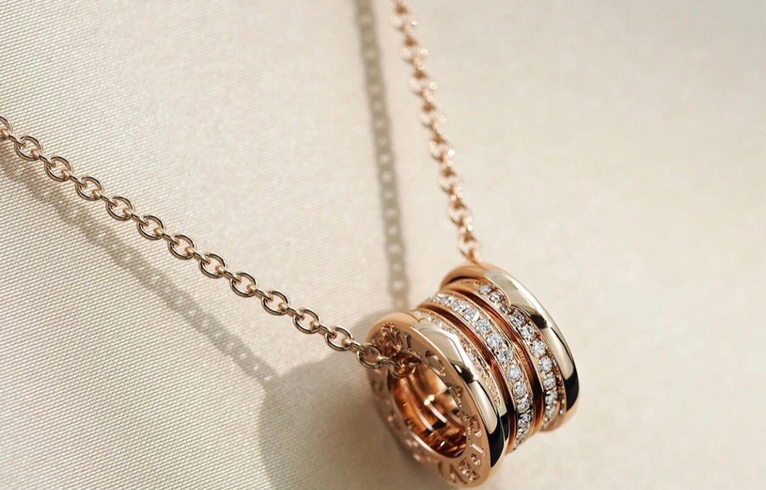 [✨ROSE💎]ZERO 1 PINK GOLD DIAMOND NECKLACE
