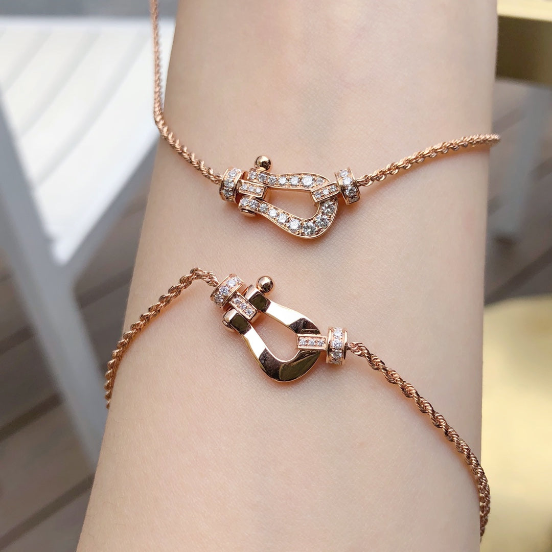 [✨ROSE💎]FORCE 10 PINK GOLD DIAMOND NECKLACE