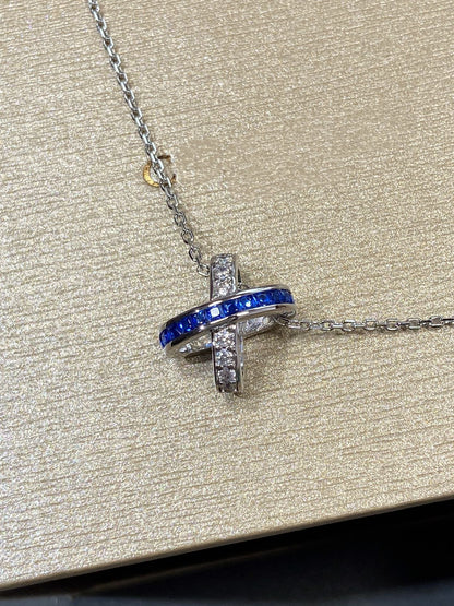 [✨ROSE💎]LIENS DIAMOND SILVER NECKLACE