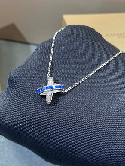 [✨ROSE💎]LIENS DIAMOND SILVER NECKLACE