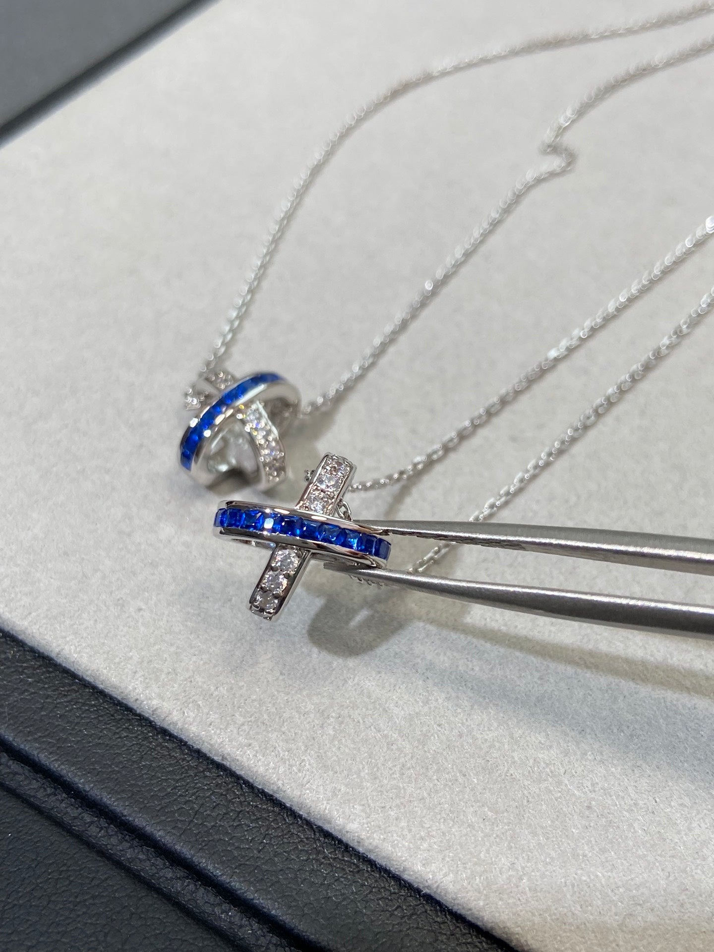 [✨ROSE💎]LIENS DIAMOND SILVER NECKLACE