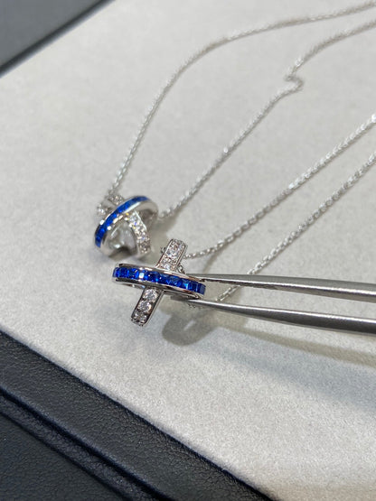 [✨ROSE💎]LIENS DIAMOND SILVER NECKLACE