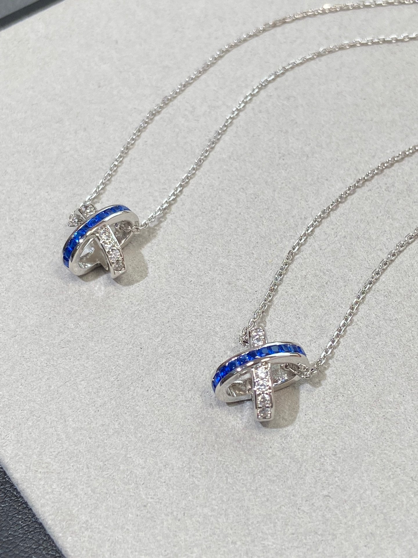 [✨ROSE💎]LIENS DIAMOND SILVER NECKLACE