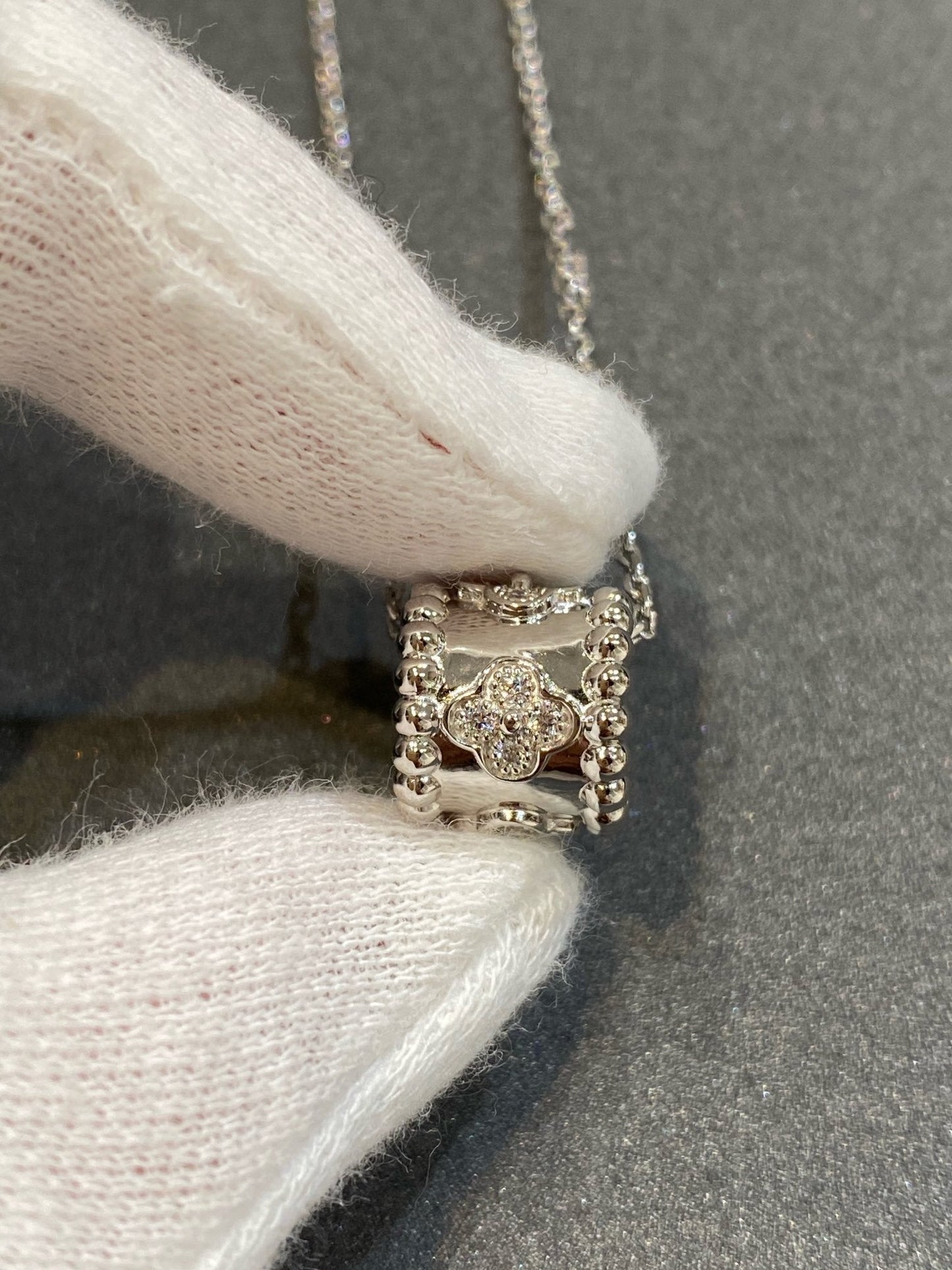 [✨ROSE💎]PERLEE PEDANT SIVLER DIAMOND NECKLACE