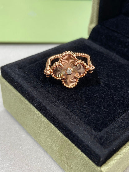 [✨ROSE💎]CLOVER RIVERSIBLE ROSE GOLD RING