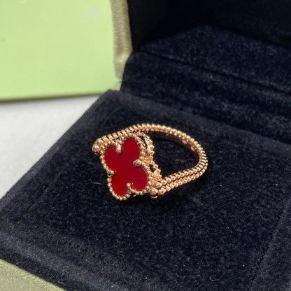 [✨ROSE💎]CLOVER RIVERSIBLE ROSE GOLD RING