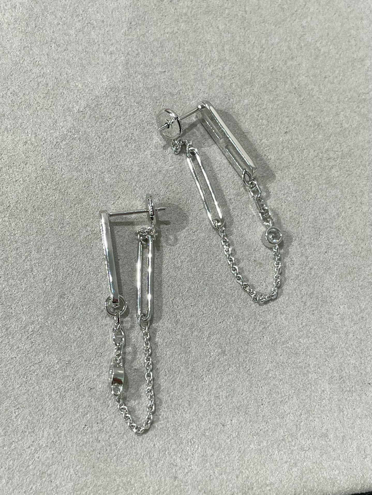 [✨ROSE💎]CHAINE CHAOS DIAMOND DROP EARRINGS
