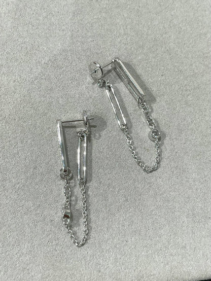 [✨ROSE💎]CHAINE CHAOS DIAMOND DROP EARRINGS