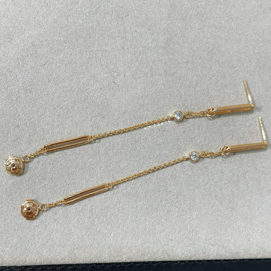 [✨ROSE💎]CHAINE CHAOS DIAMOND DROP EARRINGS
