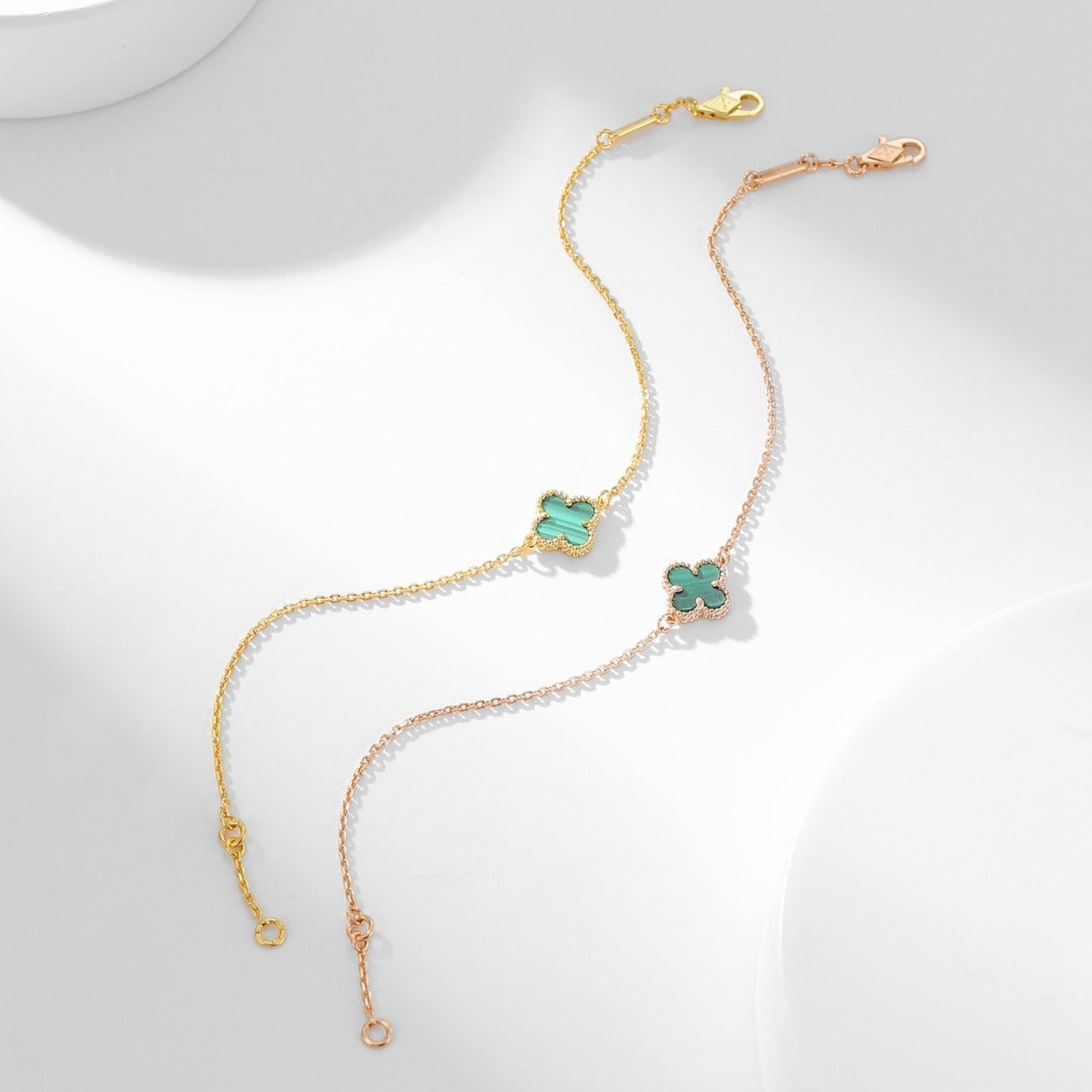 [✨ROSE💎]CLOVER BRACELET MALACHITE 1 MOTIF