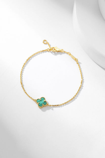 [✨ROSE💎]CLOVER BRACELET MALACHITE 1 MOTIF