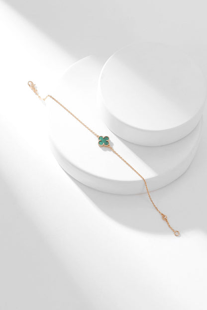 [✨ROSE💎]CLOVER BRACELET MALACHITE 1 MOTIF