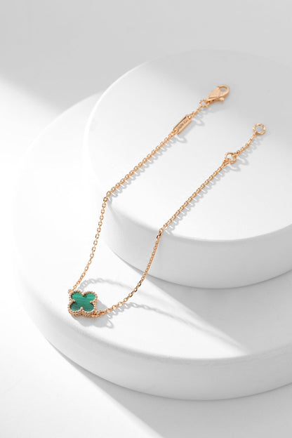 [✨ROSE💎]CLOVER BRACELET MALACHITE 1 MOTIF