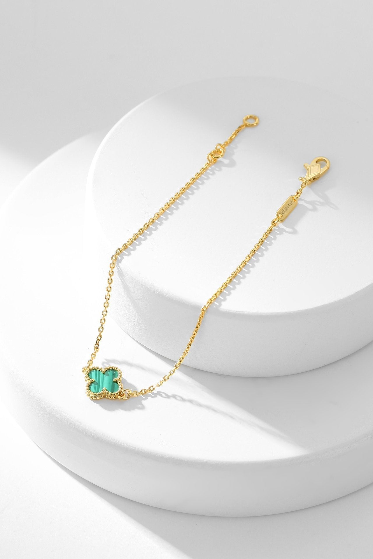[✨ROSE💎]CLOVER BRACELET MALACHITE 1 MOTIF