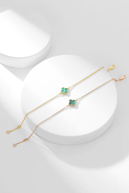 [✨ROSE💎]CLOVER BRACELET MALACHITE 1 MOTIF