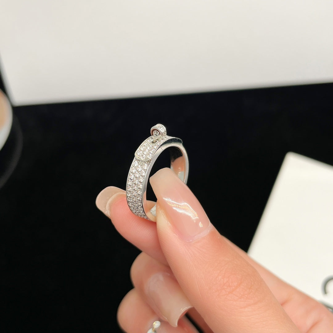 [✨ROSE💎]KELLY SILVER DIAMOND RING