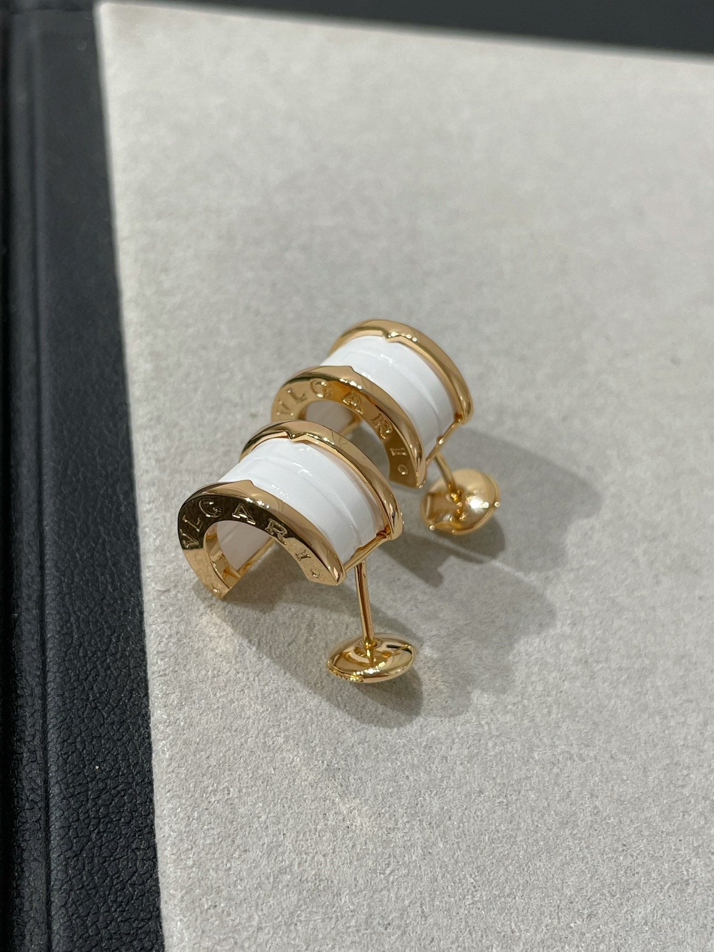 [✨ROSE💎]ZERO 1 PINK GOLD CERAMIC EARRINGS