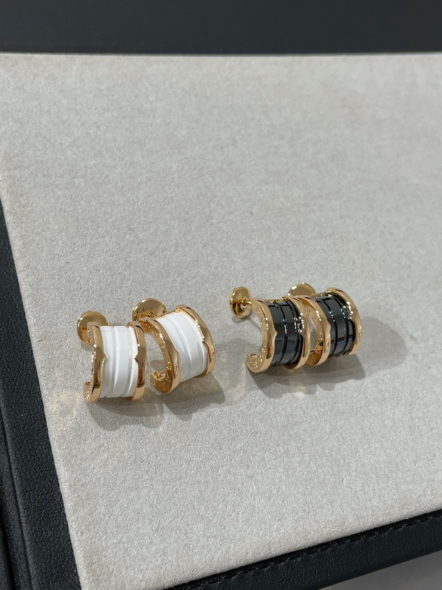 [✨ROSE💎]ZERO 1 PINK GOLD CERAMIC EARRINGS