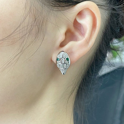 [✨ROSE💎]SERPENT DIAMOND STUD EARRINGS