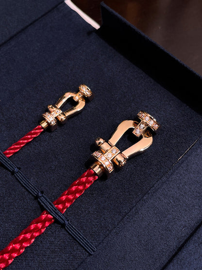 [✨ROSE💎]FORCE 10 HALF DIAMOND PINK GOLD RED CORDERI LARGE AND MEDIUM MODEL
