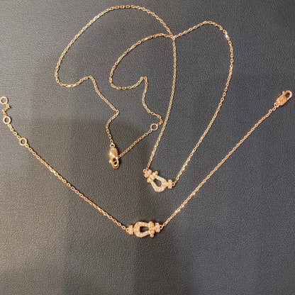 [✨ROSE💎]FORCE 10 DIAMOND PINK GOLD NECKLACE MINI MODEL