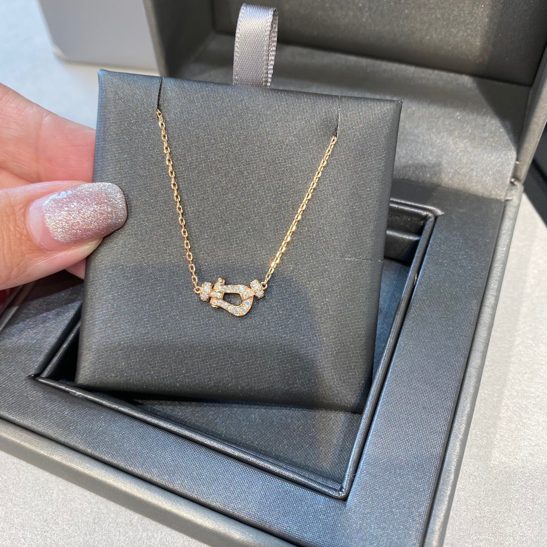 [✨ROSE💎]FORCE 10 DIAMOND PINK GOLD NECKLACE MINI MODEL